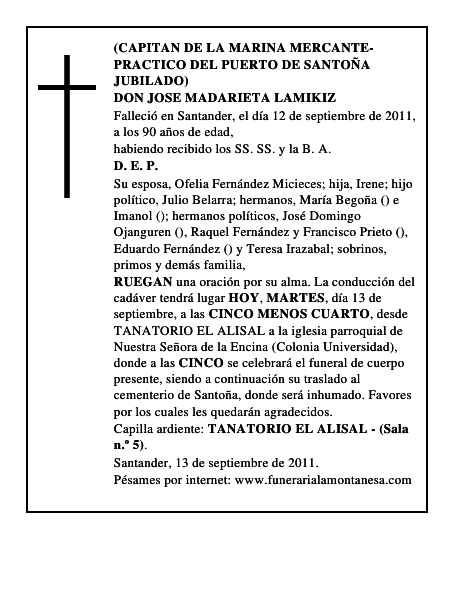DON JOSE MADARIETA LAMIKIZ