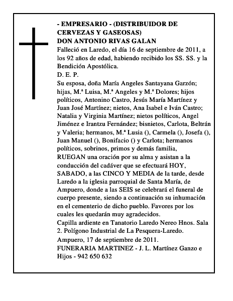 DON ANTONIO RIVAS GALAN