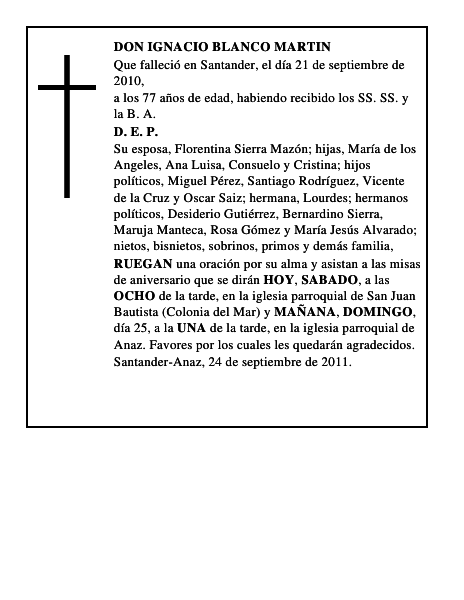 DON IGNACIO BLANCO MARTIN