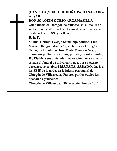 DON JOAQUIN OCEJO ARGAMASILLA