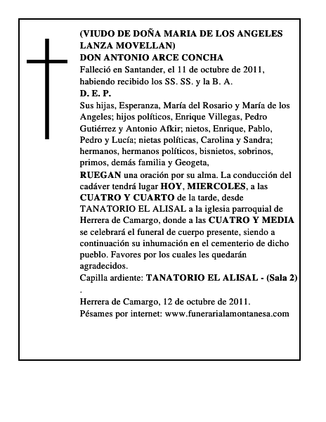 DON ANTONIO ARCE CONCHA