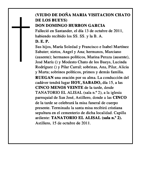 DON DOMINGO HURBON GARCIA