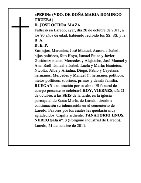 D. JOSE OCHOA MAZA