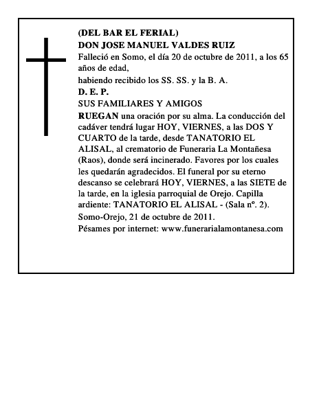 DON JOSE MANUEL VALDES RUIZ