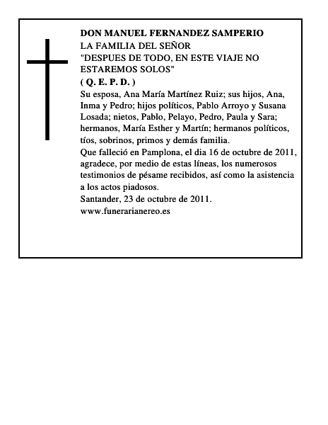 DON MANUEL FERNANDEZ SAMPERIO