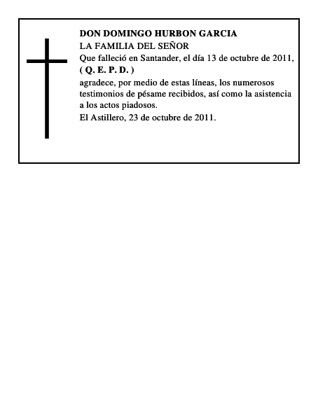 DON DOMINGO HURBON GARCIA