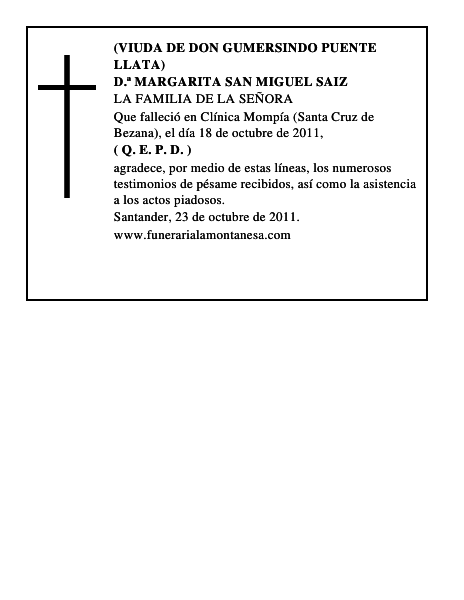 D.ª MARGARITA SAN MIGUEL SAIZ