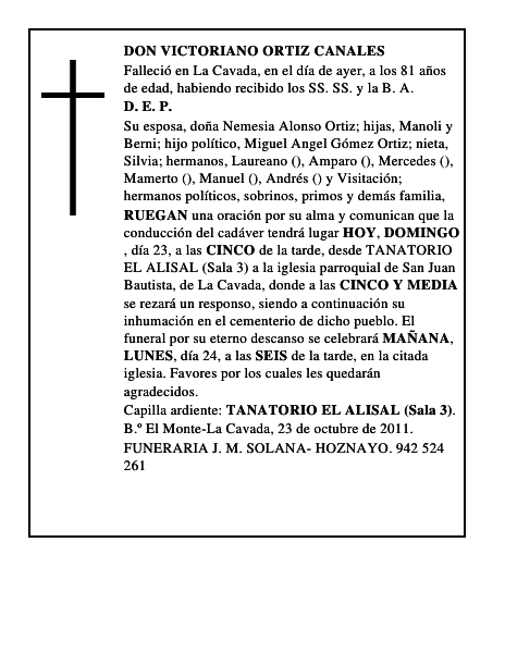 DON VICTORIANO ORTIZ CANALES