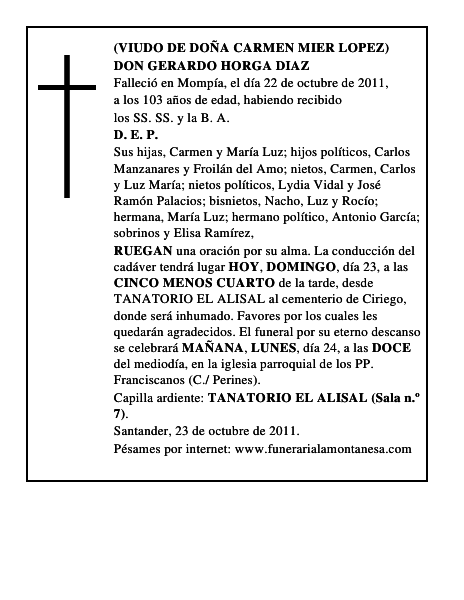 DON GERARDO HORGA DIAZ