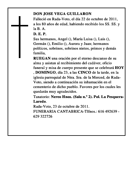 DON JOSE VEGA GUILLARON