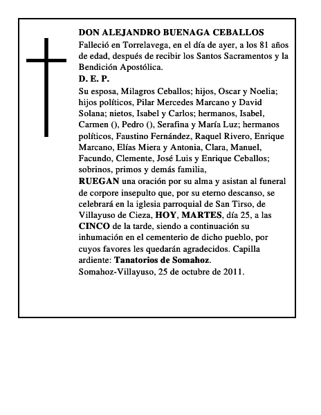 DON ALEJANDRO BUENAGA CEBALLOS