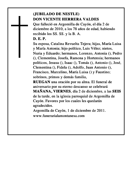 DON VICENTE HERRERA VALDES