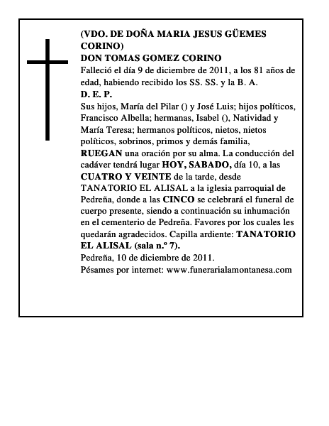 DON TOMAS GOMEZ CORINO