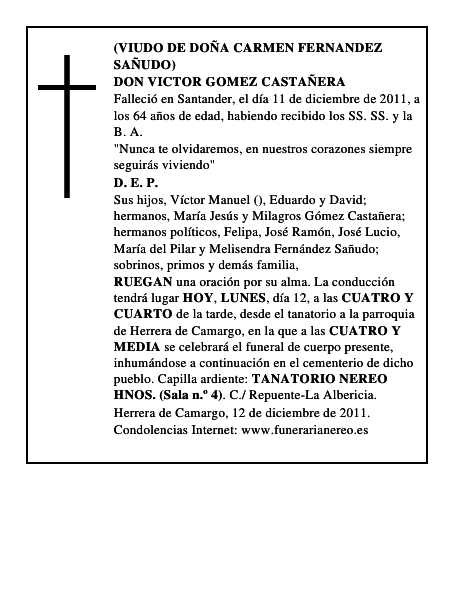 DON VICTOR GOMEZ CASTAÑERA