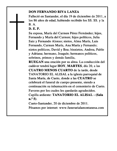 DON FERNANDO RIVA LANZA