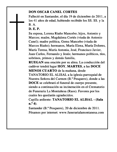 DON OSCAR CANEL CORTES