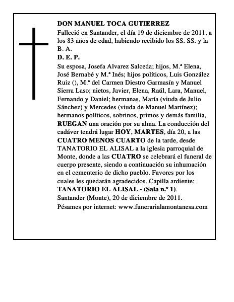 DON MANUEL TOCA GUTIERREZ