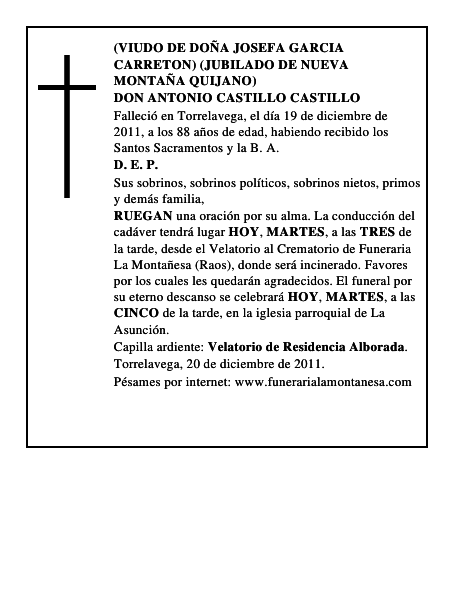 DON ANTONIO CASTILLO CASTILLO