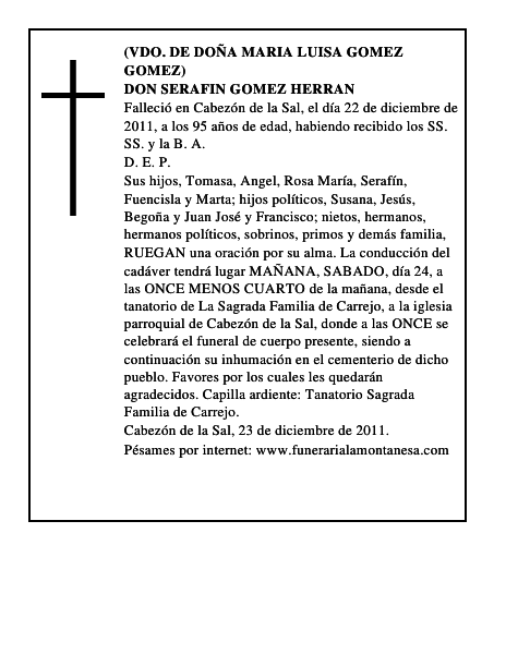 DON SERAFIN GOMEZ HERRAN