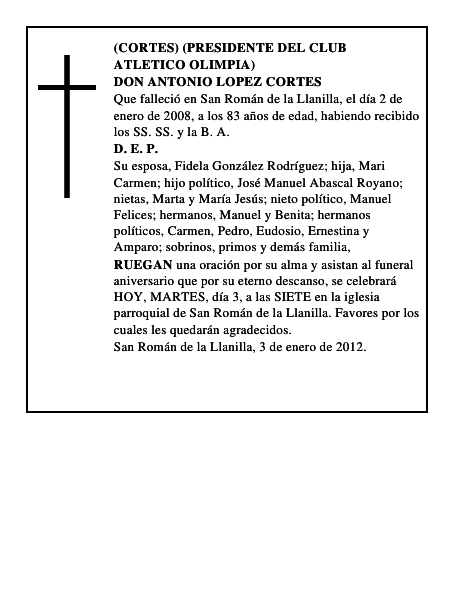 DON ANTONIO LOPEZ CORTES