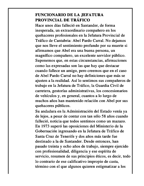 Funcionario de la Jefatura Provincial de Tráfico