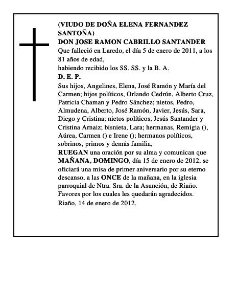 DON JOSE RAMON CABRILLO SANTANDER