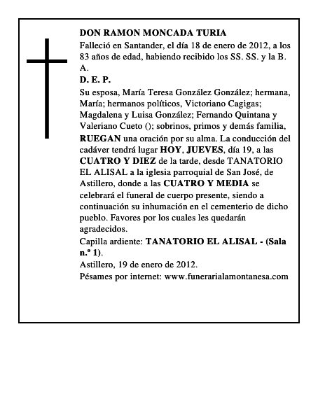 DON RAMON MONCADA TURIA