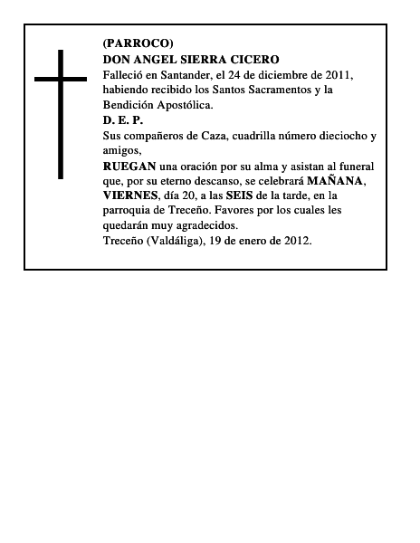 DON ANGEL SIERRA CICERO