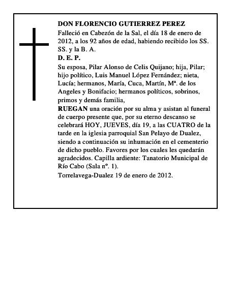 DON FLORENCIO GUTIERREZ PEREZ