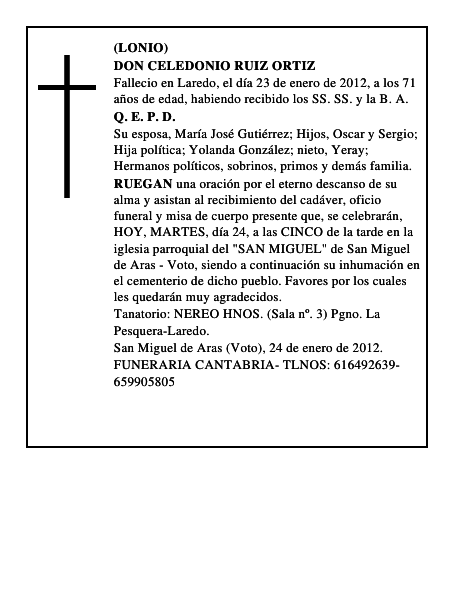 DON CELEDONIO RUIZ ORTIZ