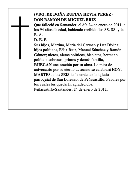 DON RAMON DE MIGUEL BRIZ