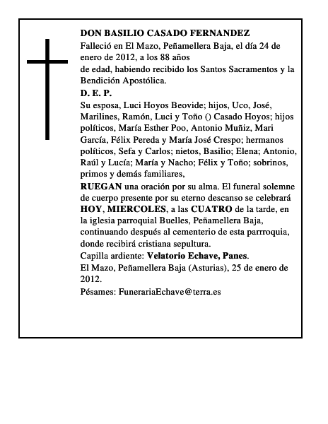 DON BASILIO CASADO FERNANDEZ