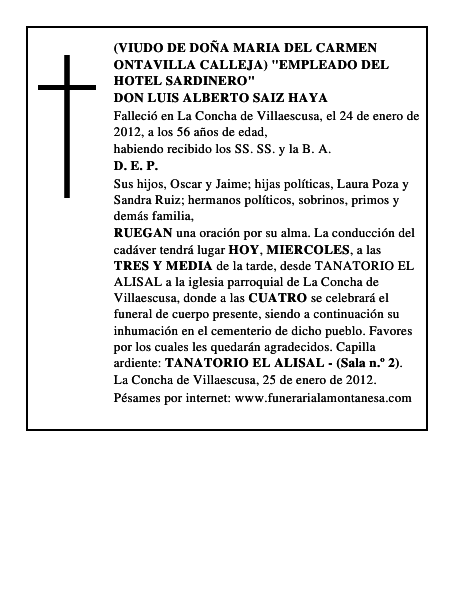 DON LUIS ALBERTO SAIZ HAYA