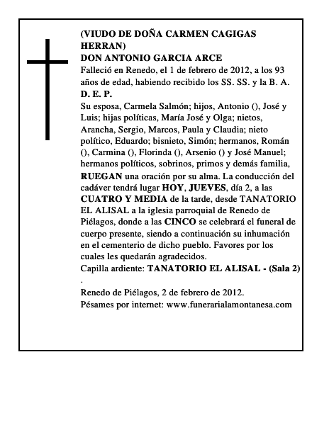 DON ANTONIO GARCIA ARCE