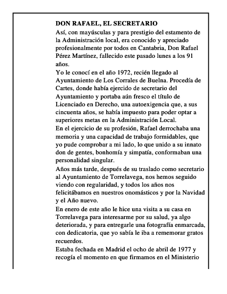 Don Rafael, el Secretario