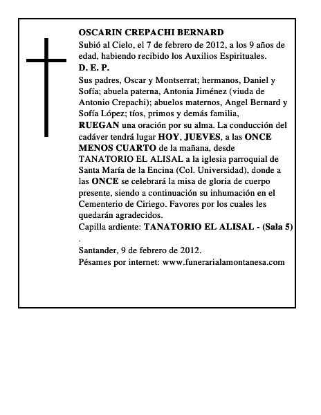OSCARIN CREPACHI BERNARD