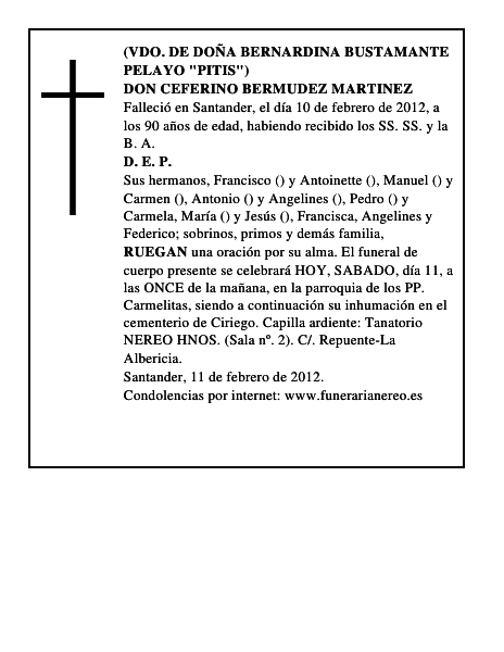 DON CEFERINO BERMUDEZ MARTINEZ