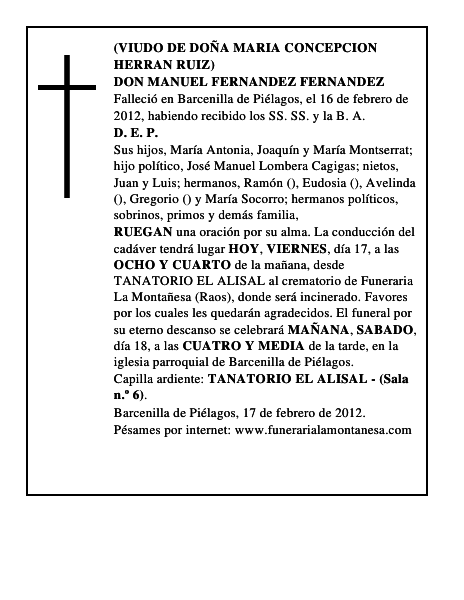 DON MANUEL FERNANDEZ FERNANDEZ