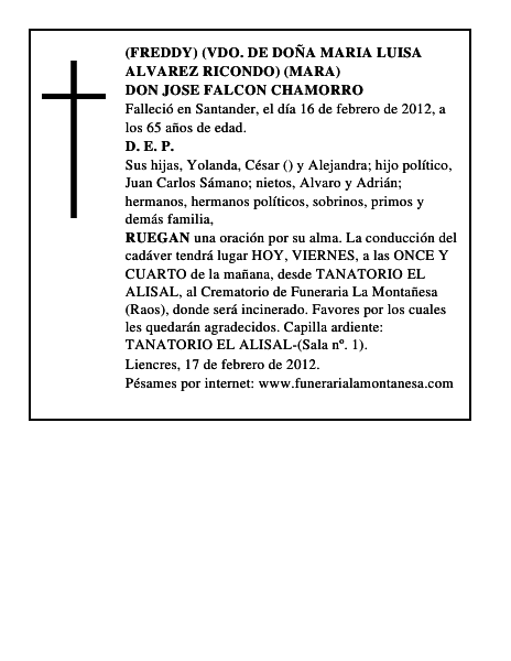 DON JOSE FALCON CHAMORRO