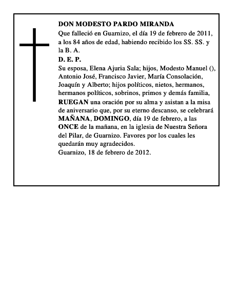 DON MODESTO PARDO MIRANDA