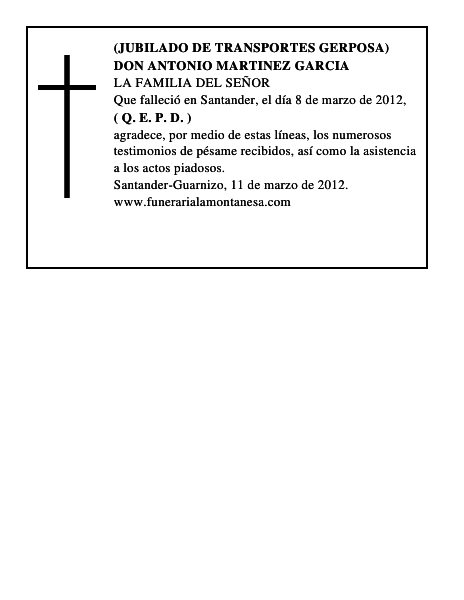 DON ANTONIO MARTINEZ GARCIA