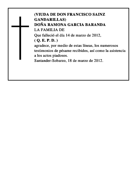 DOÑA RAMONA GARCIA BARANDA