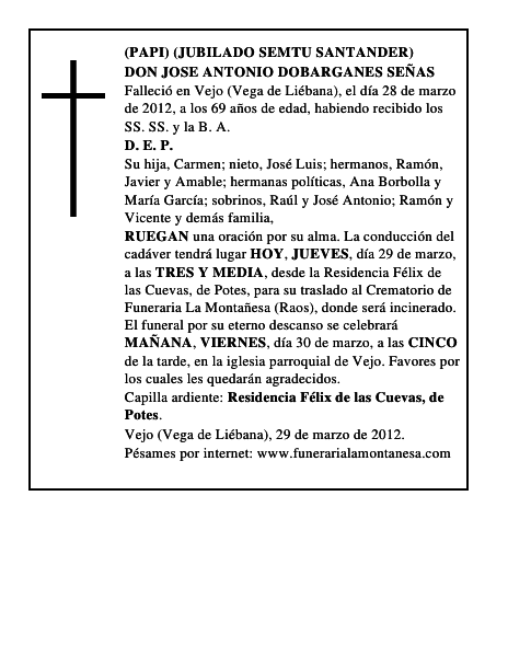 DON JOSE ANTONIO DOBARGANES SEÑAS