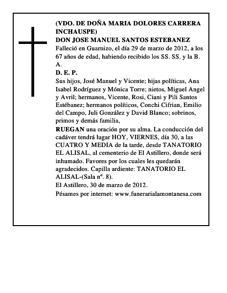 DON JOSE MANUEL SANTOS ESTEBANEZ