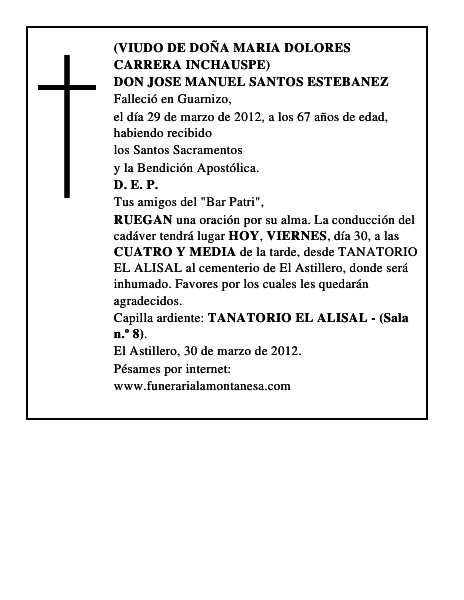 DON JOSE MANUEL SANTOS ESTEBANEZ