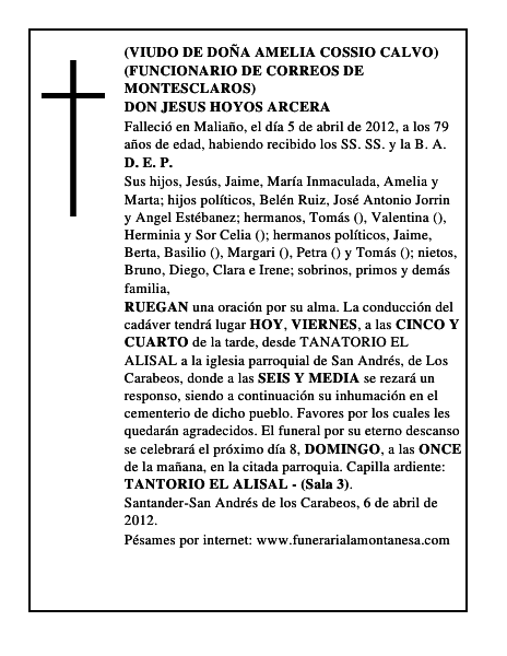 DON JESUS HOYOS ARCERA