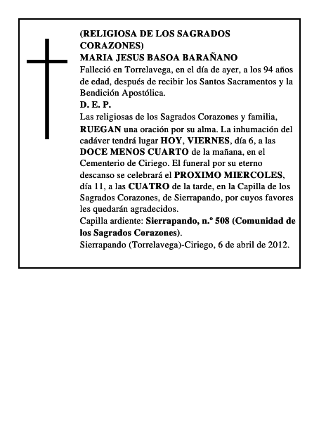 MARIA JESUS BASOA BARAÑANO