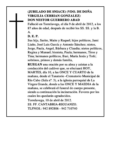 DON NESTOR GUERRERO ABAD