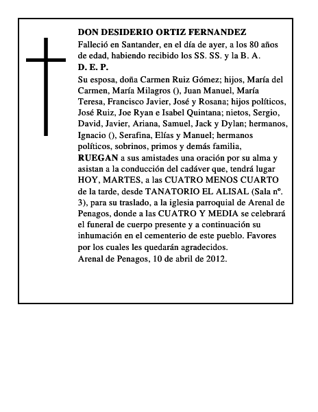 DON DESIDERIO ORTIZ FERNANDEZ