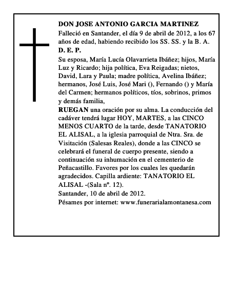 DON JOSE ANTONIO GARCIA MARTINEZ